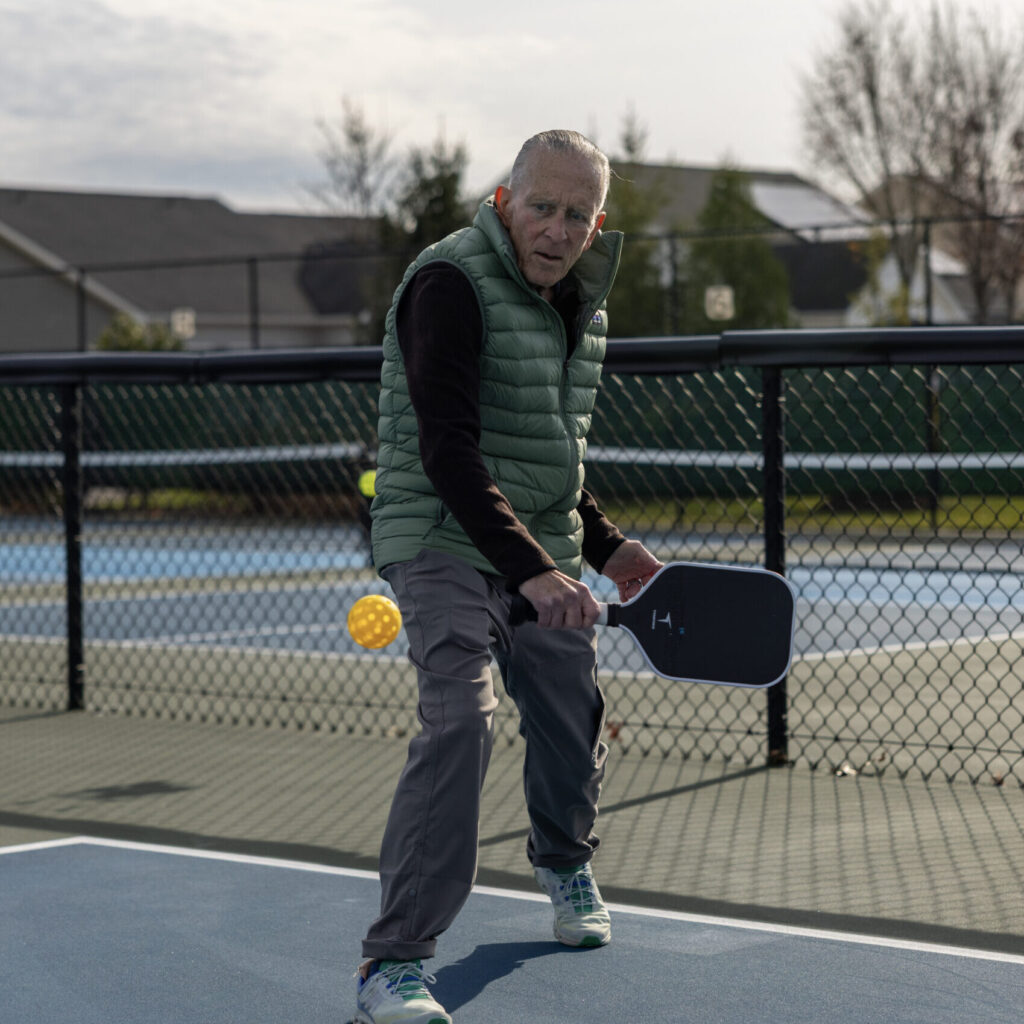 Randy playing pickleball