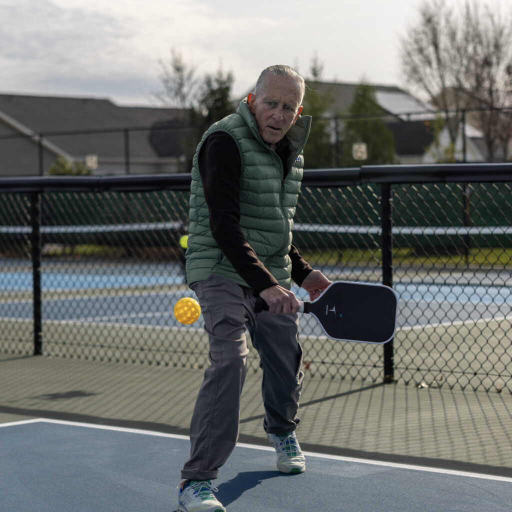 Randy playing pickleball