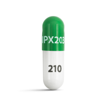 single green capsule of 210 mg lD